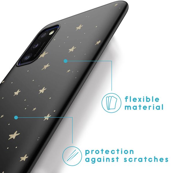 imoshion Design Hülle für das Samsung Galaxy A41 - Sterne / Schwarz