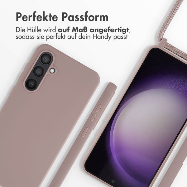 imoshion Silikonhülle mit Band für das Samsung Galaxy S23 FE - Sand Pink