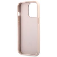 Guess 4G Metal Logo Back Cover Apple iPhone 13 Pro - Roze & Goud / Pink & Gold