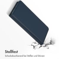 Accezz Premium Leather Slim Klapphülle Samsung Galaxy S22 - Dunkelblau