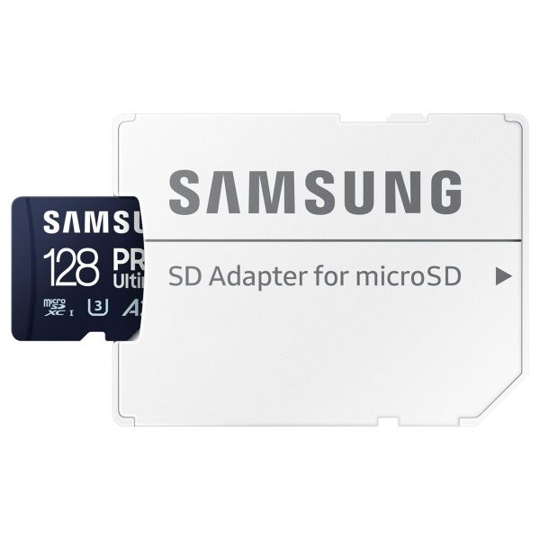 Samsung PRO Ultimate microSD - 128GB - Inklusive SD-Adapter - UHS-I/U3/Full HD/4K UHD