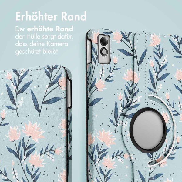 imoshion 360° drehbare Design Klapphülle Lenovo Tab M10 5G - Flowers