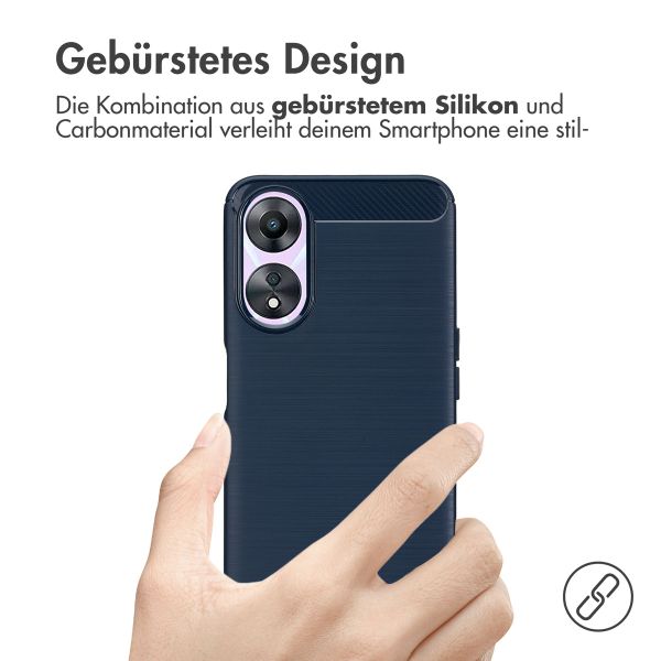 imoshion Brushed Back Cover für das Oppo A78 (4G) - Dunkelblau