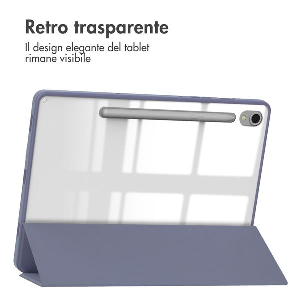 imoshion Trifold Hardcase Klapphülle Samsung Galaxy Tab S9 11.0 Zoll - Violett
