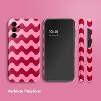 Selencia Vivid Tough Back Cover für das Samsung Galaxy A15 - Wave Vibes Lipstick