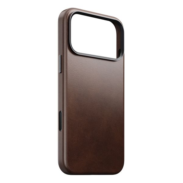 Nomad Traditionelles Horween-Leder Backcover mit MagSafe Apple iPhone 17 Pro Max - Rustic Brown