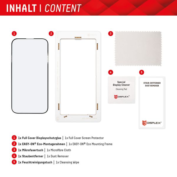 Displex Bildschirmschutzfolie Real Glass Full Cover für das Samsung Galaxy S23 FE - Transparent