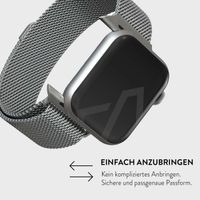 Burga Mailändische armband für das Apple Watch Series 1 bis 10 / SE / Ultra (2) (44/45/46/49 mm) - Silber