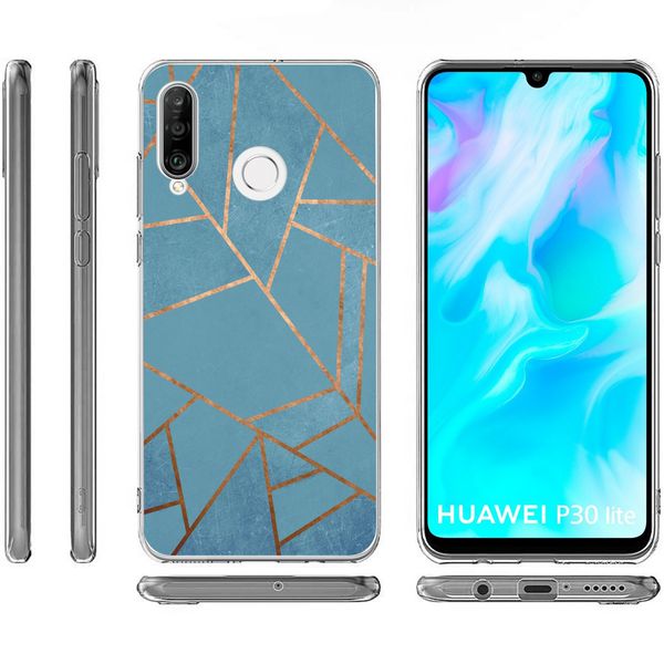 imoshion Design Hülle für das Huawei P30 Lite - Blue Graphic