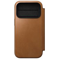 Nomad Modern Leather Folio Klapphülle Apple iPhone 18 Pro Max - English Tan