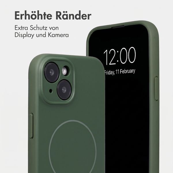 Accezz Grip Backcover mit MagSafe Apple iPhone 15 - Dunkelgrün