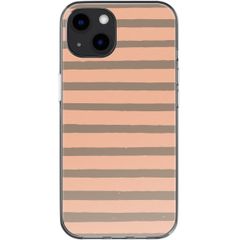 imoshion Design Hülle iPhone 13 - Striped Peach Reverse