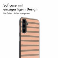 imoshion Design Hülle Samsung Galaxy A14 (5G) - Striped Peach Reverse