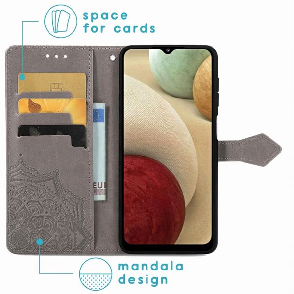 imoshion Mandala Klapphülle Samsung Galaxy A12 - Grau