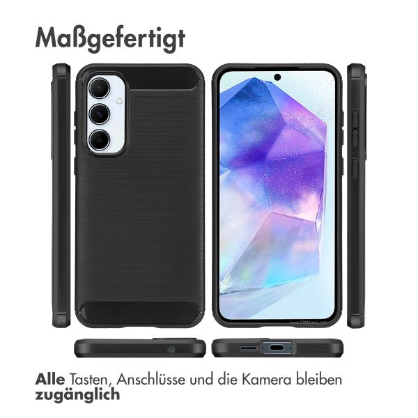 imoshion Brushed Back Cover für das Samsung Galaxy A55 - Schwarz