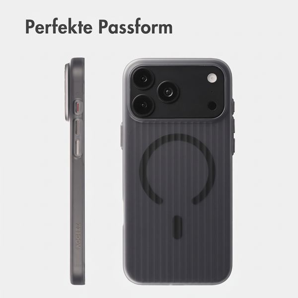 Accezz Lite Backcover mit MagSafe | Fluted | Apple iPhone 18 Pro / 17 Pro - Grau