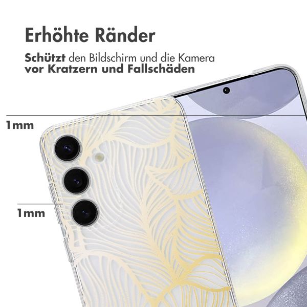 imoshion Design Hülle für das Samsung Galaxy S25 Plus - Golden Leaves