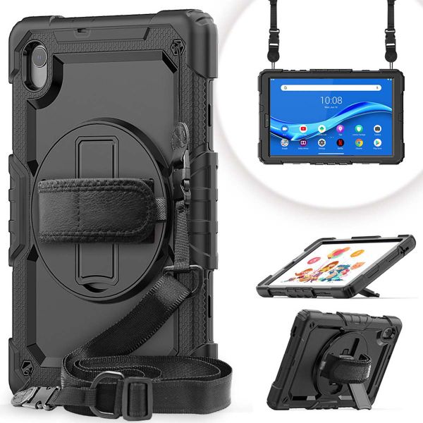 imoshion Tablet Cover mit Handriemen und Schulterriemen für das Lenovo M10 HD (2nd gen) - Schwarz