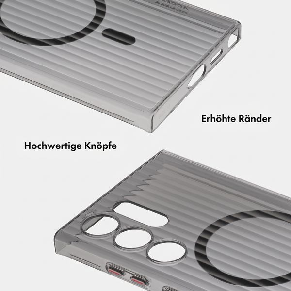 Accezz Lite Backcover mit MagSafe | Fluted | Samsung Galaxy S24 Ultra - Schwarz