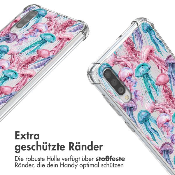 imoshion Design Hülle mit Band Samsung Galaxy A50 - Jellyfish Watercolor