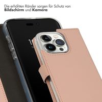 Selencia Echtleder Klapphülle iPhone 14 Pro - Dusty Pink