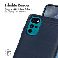 imoshion Brushed Back Cover für das Motorola Moto G22 - Dunkelblau