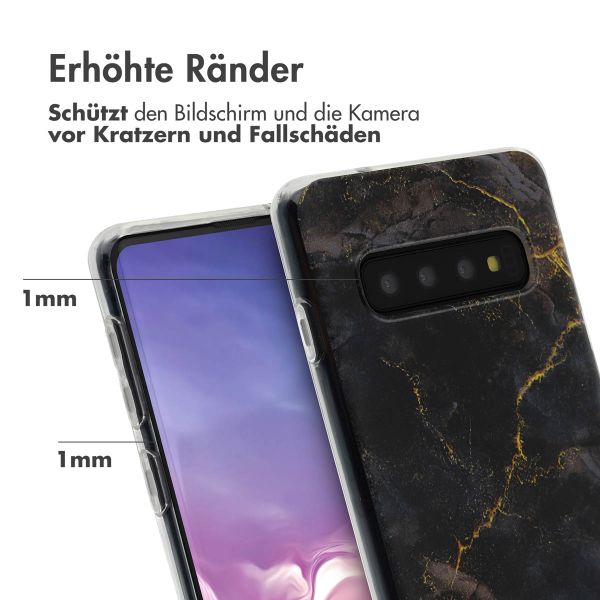 imoshion Design Hülle Samsung Galaxy S10 - Black Marble