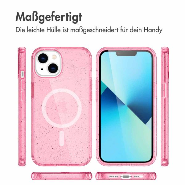 imoshion Sparkle Back Cover mit MagSafe Apple iPhone 14 - Glitzer Rosa