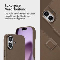 Accezz 2-in-1 Klapphülle aus Leder mit MagSafe Apple iPhone 17 - Kaffeebraun