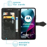 imoshion Mandala Klapphülle für das Motorola Moto G200 - Schwarz