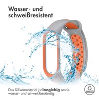 imoshion Silikonband Sport für das Xiaomi Mi Band 3 / 4 - Grau / Orange