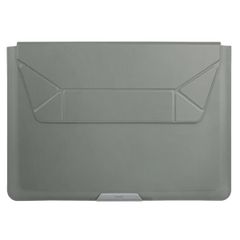 Uniq Oslo Laptop Hülle 14 Zoll - Laptop Sleeve mit faltbarem Laptopständer - Lichen Green