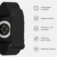 imoshion Magnetisches Kunstlederarmband für Apple Watch | 38/40/41/42 mm - Schwarz