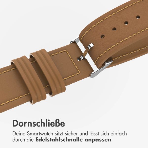 imoshion Modernes Lederarmband - Universelle 22 mm Verbindung - Braun