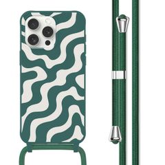 imoshion SilikonHülle design mit Band Apple iPhone 15 Pro Max - Petrol Green Groovy