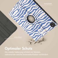 imoshion 360° drehbare Design Klapphülle Apple iPad Air 13 Zoll (2025) M3 / (2024) M2 - White Blue Stripes