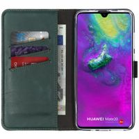 Selencia Echtleder Klapphülle für das Huawei Mate 20 - Grün