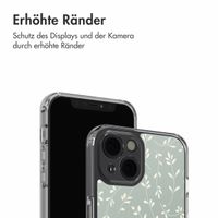 imoshion Design Hülle Apple iPhone 13 - Smoke Green Flowers