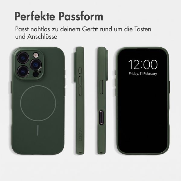 Accezz Grip Backcover mit MagSafe Apple iPhone 16 Pro - Dunkelgrün