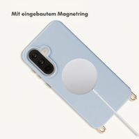Selencia Rivièra Backcover mit MagSafe mit abnehmbaren Haken Samsung Galaxy A37 (5G) - Powder Blue