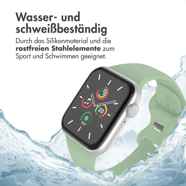 imoshion Silikonband⁺ für die Apple Watch Series 1 bis 10 / SE / Ultra (2) (44/45/46/49 mm) - Pistazie - Größe M/L