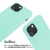 imoshion Silikonhülle mit Band für das iPhone 15 - Mintgrün