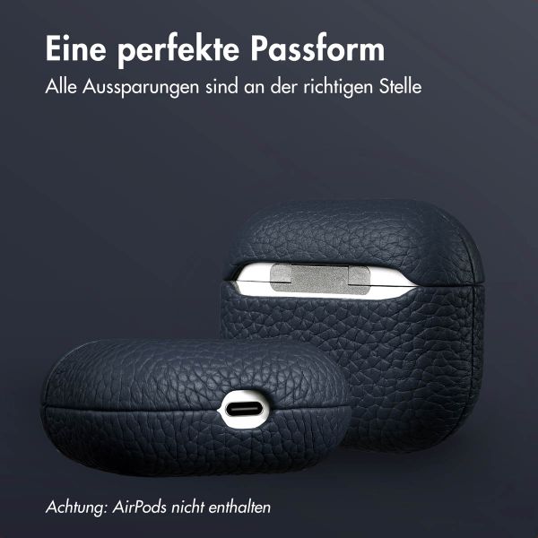 Accezz Echtes Leder Case Apple AirPods 3 - Dunkelblau