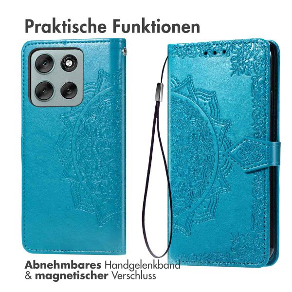 imoshion Mandala Klapphülle Motorola Moto G56 - Türkis