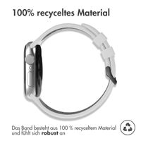 imoshion Silikonsportarmband Buckle für das Apple Watch Series 1-9 / SE - 38/40/41 mm / Series 10 - 42 mm - Weiß / Schwarz