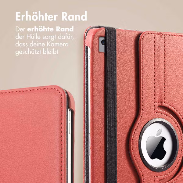 imoshion 360° drehbare Klapphülle Apple iPad 9 (2021) 10.2 Zoll / iPad 8 (2020) 10.2 Zoll / iPad 7 (2019) 10.2 Zoll - Dunkelrot