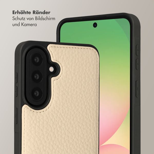 Selencia Nova HandyHülle mit Kordel und Kartenhalter Samsung Galaxy A57 (5G) - Beige