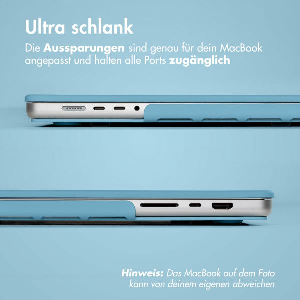 imoshion Hard Cover für das MacBook Pro 14 Zoll (2021 / 2023 M3 chip / 2024 M4 chip) - A2442 / A2779 / A2918 / A3112 / A3185 / A3401 - Soft Blue