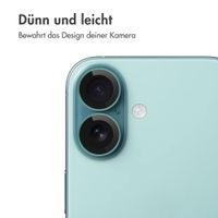 imoshion 2er-Pack Objektivschutz für Kamera für das Apple iPhone 16 / 16 Plus - Teal