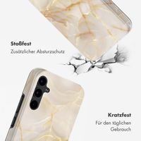 Selencia Vivid Tough Back Cover für das Samsung Galaxy A34 - Golden Beige Marble